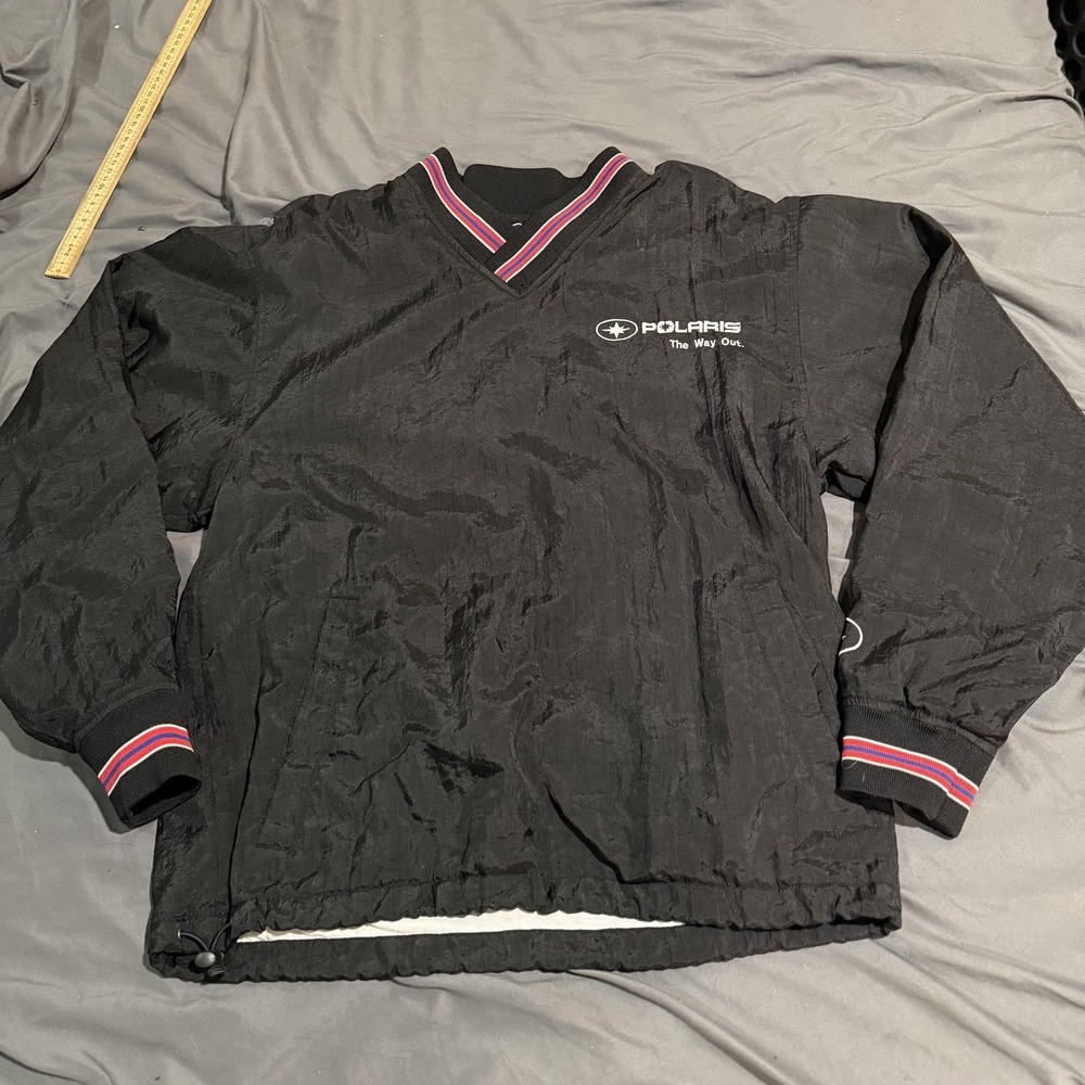 Pure Polaris Jacket Mens S Black Pullover Windbreaker The Way Out Logo Riding